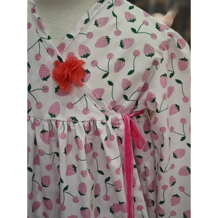 Pembe Çilekli Namaz Elbisesi - Görsel 6