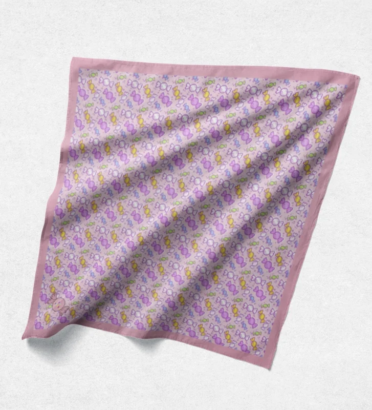 Lila Şekerli Çocuk Eşarbı