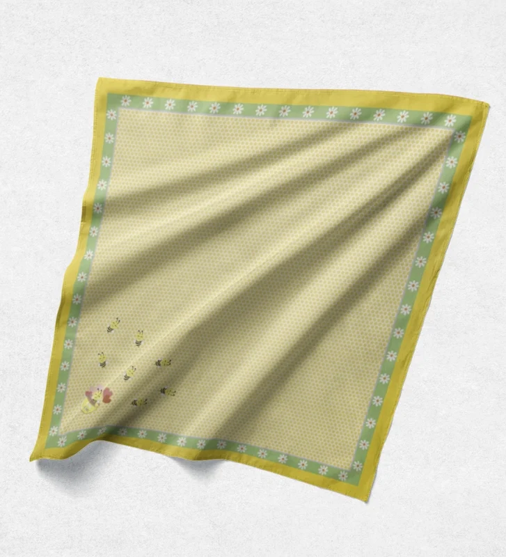 Arı ve Bal Peteği Temalı Çocuk Eşarbı