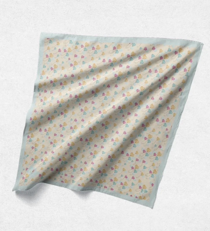 Kapli Su Yeşili Çocuk Eşarbı