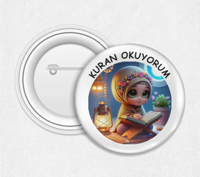 Kuran Okuyorum Buton Rozet
