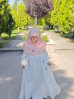 BEYAZ MÜSLİN ELBİSE - Görsel 3