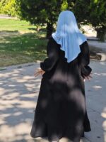 SİYAH MÜSLİN ELBİSE - Görsel 4