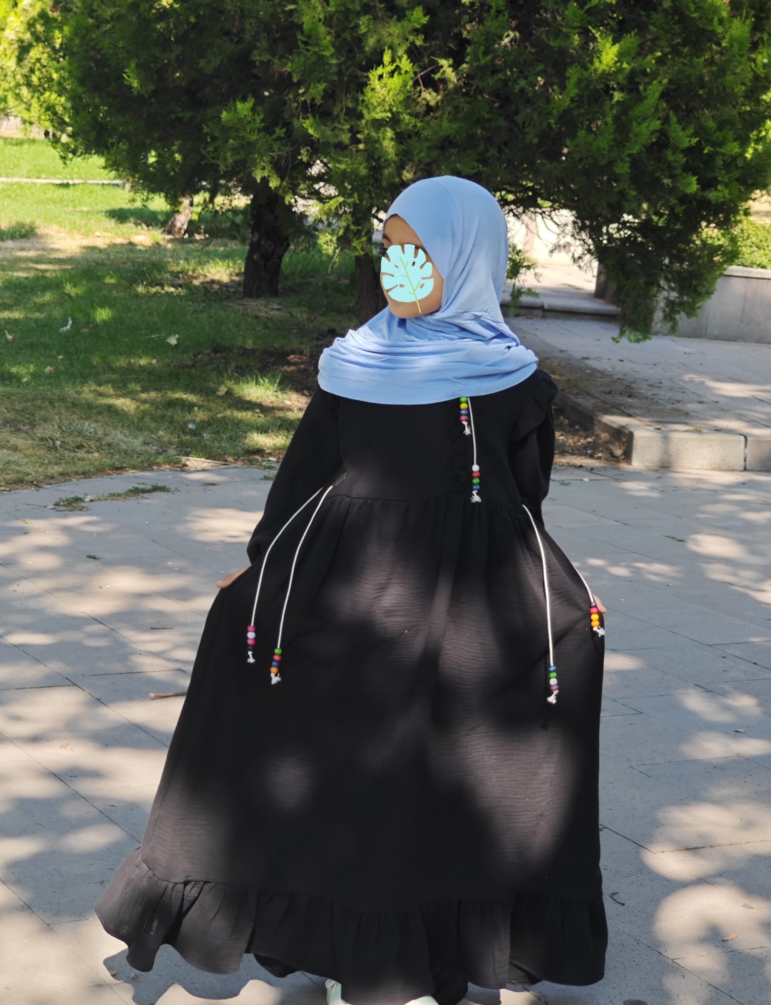 e40cf68a-8162-491e-a8fd-e3fa1b96e235 SİYAH MÜSLİN ELBİSE - Görsel 1