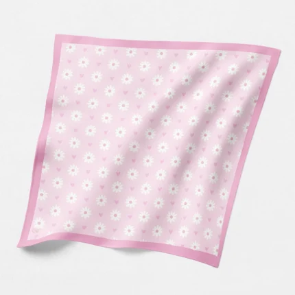 pembe çiçek bahçesi çocuk eşarp