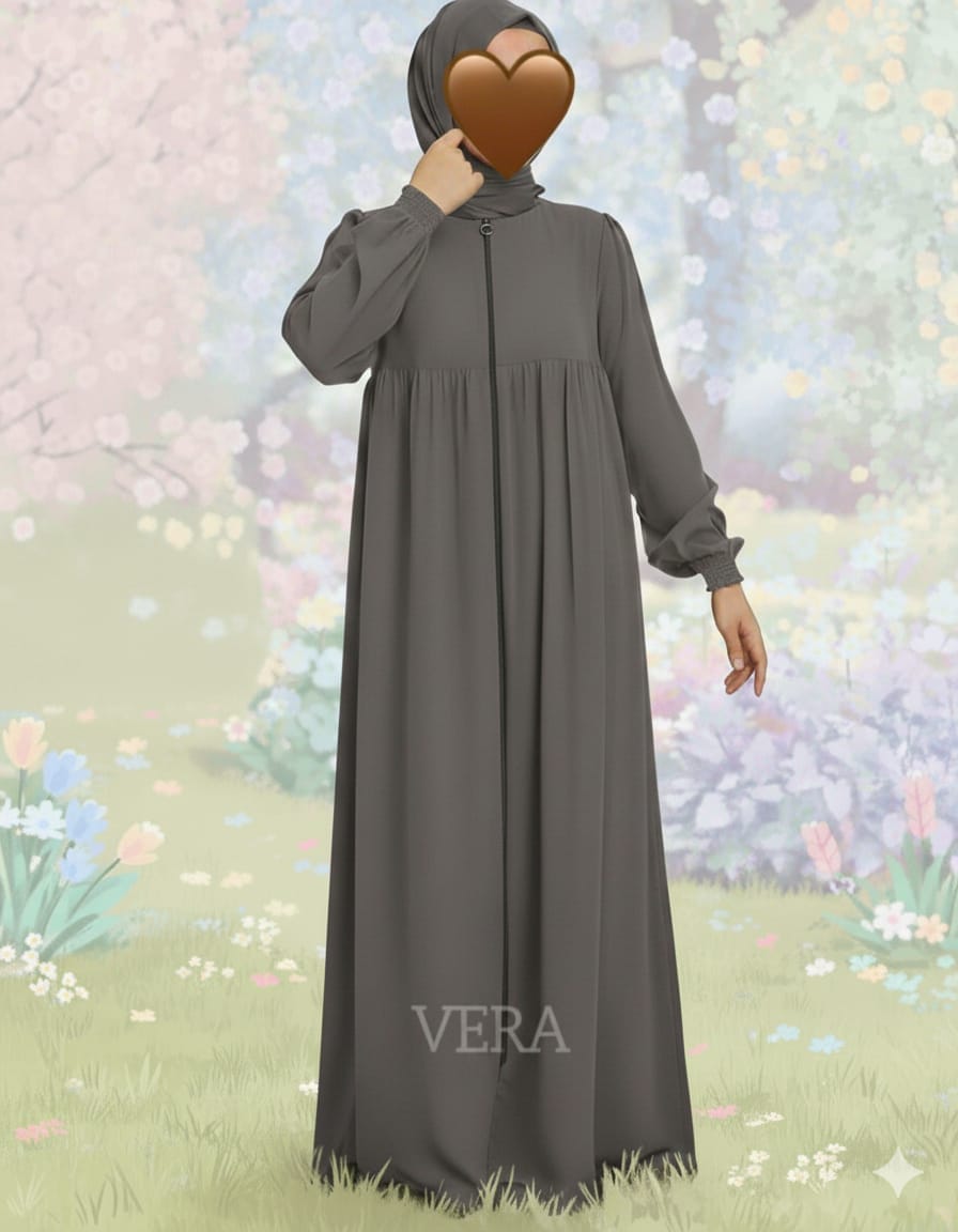 b9891238-158e-4682-b58a-d6daa7ad78a7 ÇOCUK FERACE ROBALI GRİ - Görsel 1