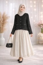 DEKORATİF  CEPLİ SİYAH HIRKA - Görsel 2