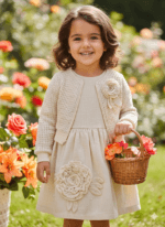 KREM CEKETLİ ELBİSE