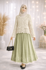 DEKORATİF CEPLİ  KREM HIRKA - Görsel 2