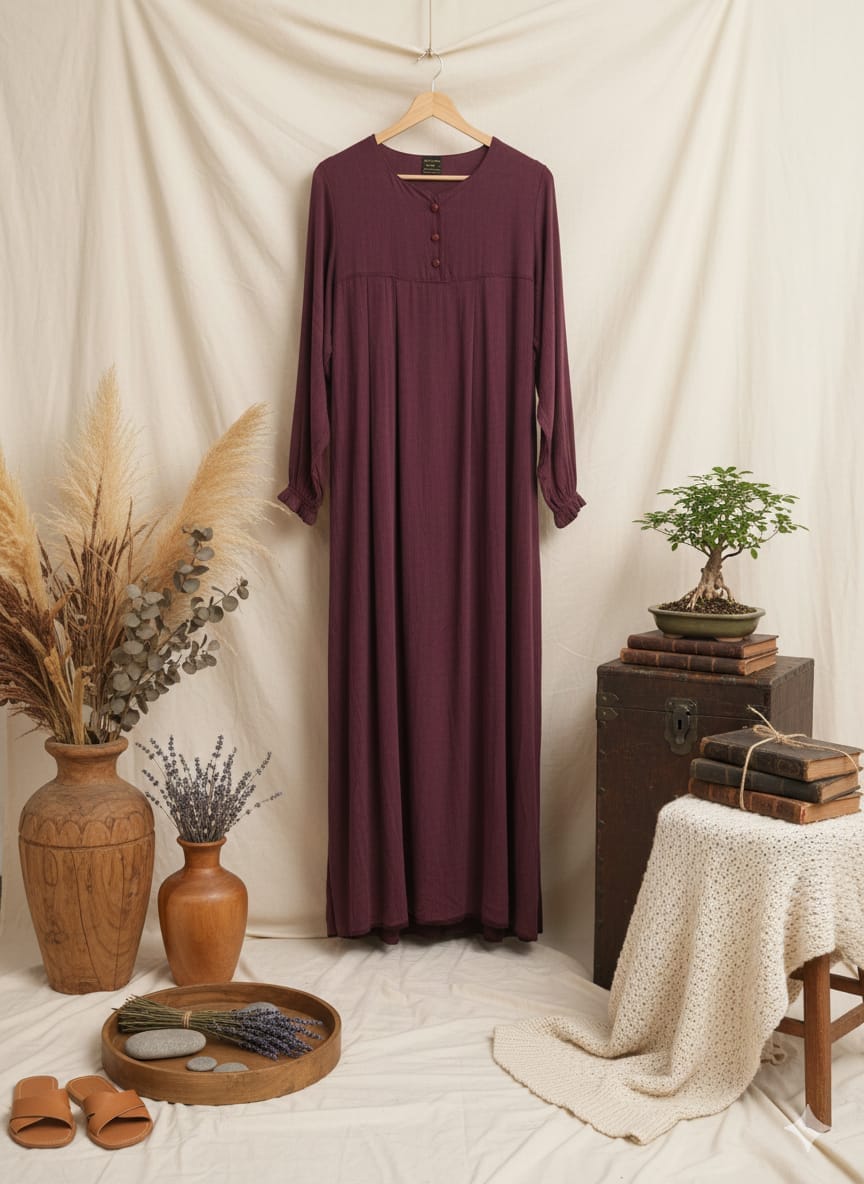 4aa6ad17-dc95-432d-b2c6-8044f1595deb BORDO KUPRA ELBİSE - Görsel 1