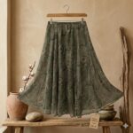 YEŞİL ŞİFON ETEK