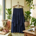 LACİVERT MÜSLİN ETEK