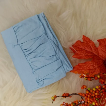 Bebe Mavi Fırfırlı Pratik Örtü