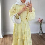 Fırfırlı Uzun Gömlek Elbise - Görsel 2