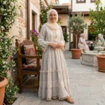 Yazlık Tesettür Roba Detaylı Astarlı Elbise - Görsel 3