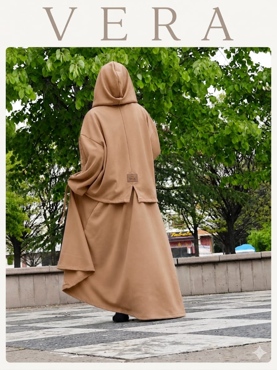 5fb814bd-c0df-4450-aa0e-47de3e7488b5 KAPÜŞONLU ERVA TAKIM CAMEL - Görsel 1