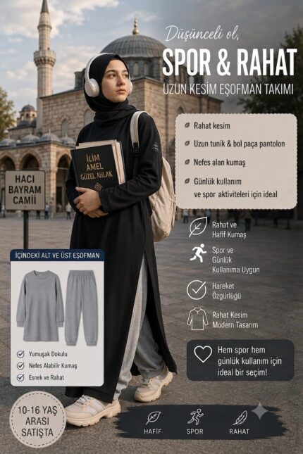 SPOR ÜÇLÜ TAKIM SİYAH
