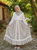 ÇİÇEKLİ ETEK SU YEŞİLİ