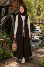 YÜSRA ETEK YELEK ACI KAHVE