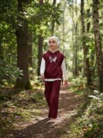 YANDAN BAĞLAMALI SPOR EŞOFMAN BORDO - Görsel 2